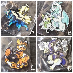 Fursona Pins Rubber Keychains