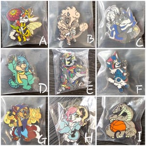 Various Fursona Pins - List 1