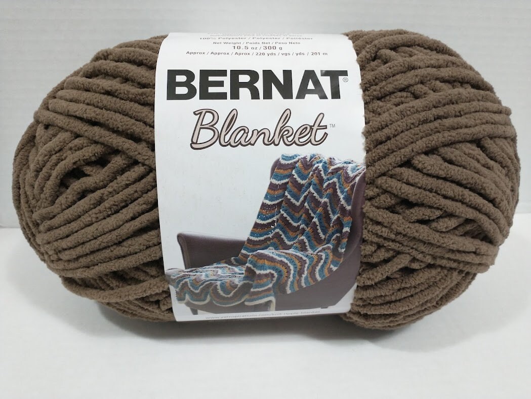 Bernat Blanket Brights SCHOOL BUS YELLOW 12003 Yarn Big 10.5 Oz Skein /  Bernat Blanket Yarn New Colors 