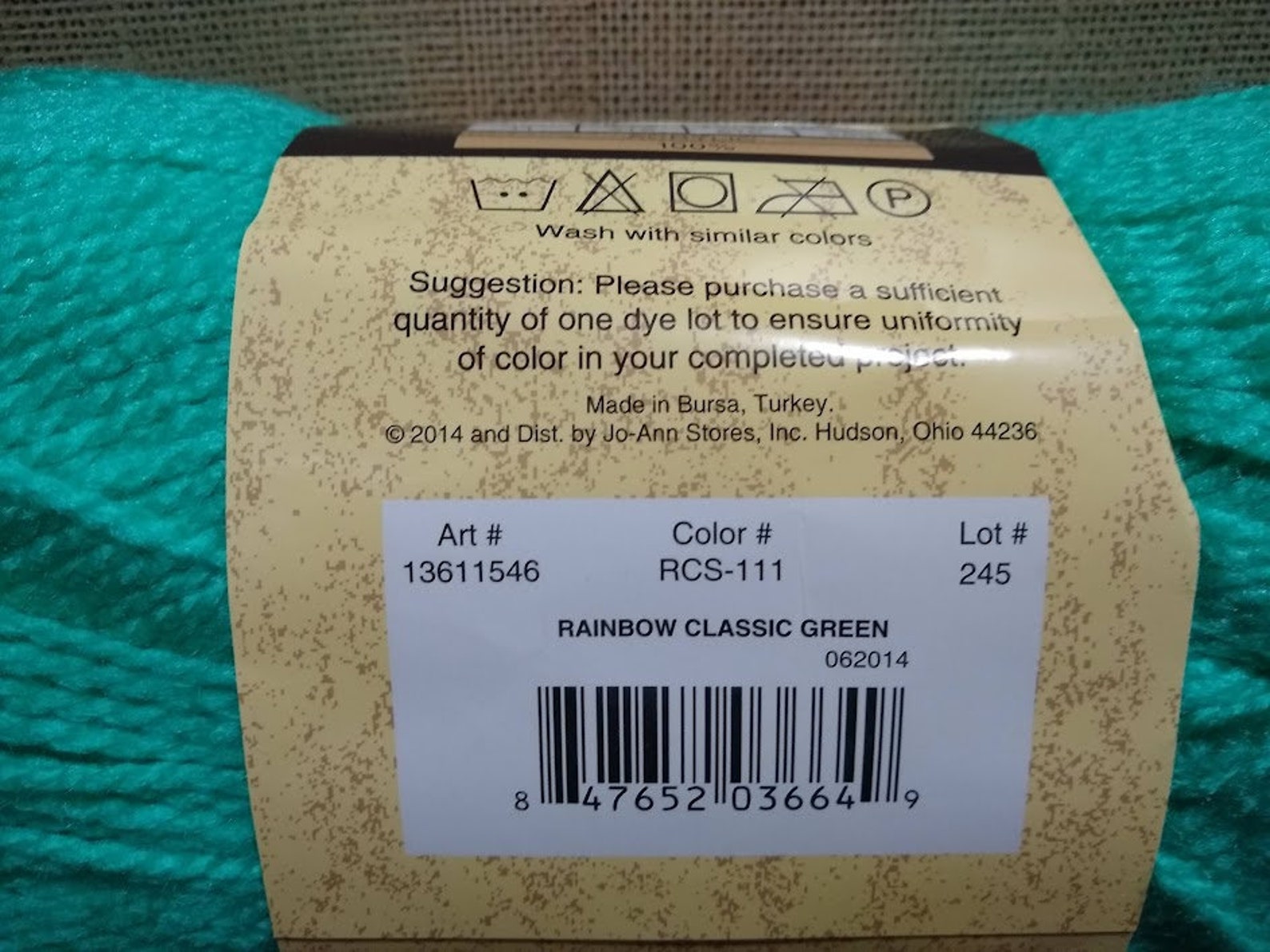 Rainbow Classic by Purl Essence Yarn Rainbow Classic Green 11 Ounce