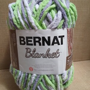 LILAC BUSH 10185 Bernat Blanket Yarn Super Bulky 6 10.5oz Skein Blanket  Yarn Yarn Supply Knit Crochet Supply Multi Color 