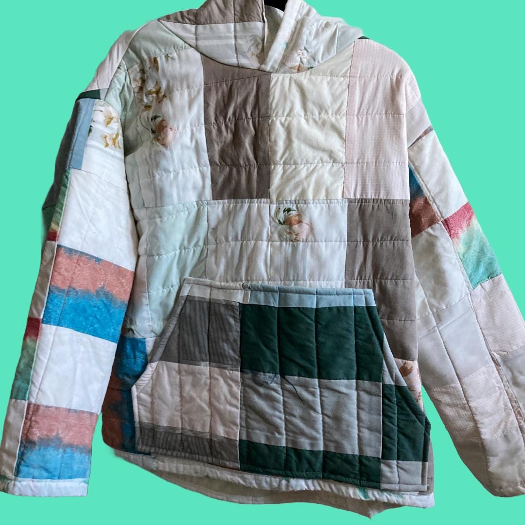 Vintage Quilt Boot Patch Sweatshirt - Olive Green main image 1