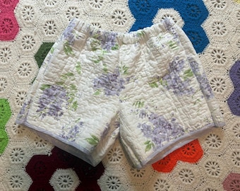 Shorts Made from a Thrifted Quilt! Size Large