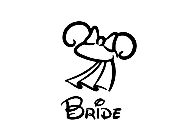 Disney Bride Iron On For T Shirt Etsy