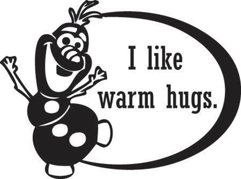 Download Olaf Warm Hugs Vinyl Car Decal | Etsy