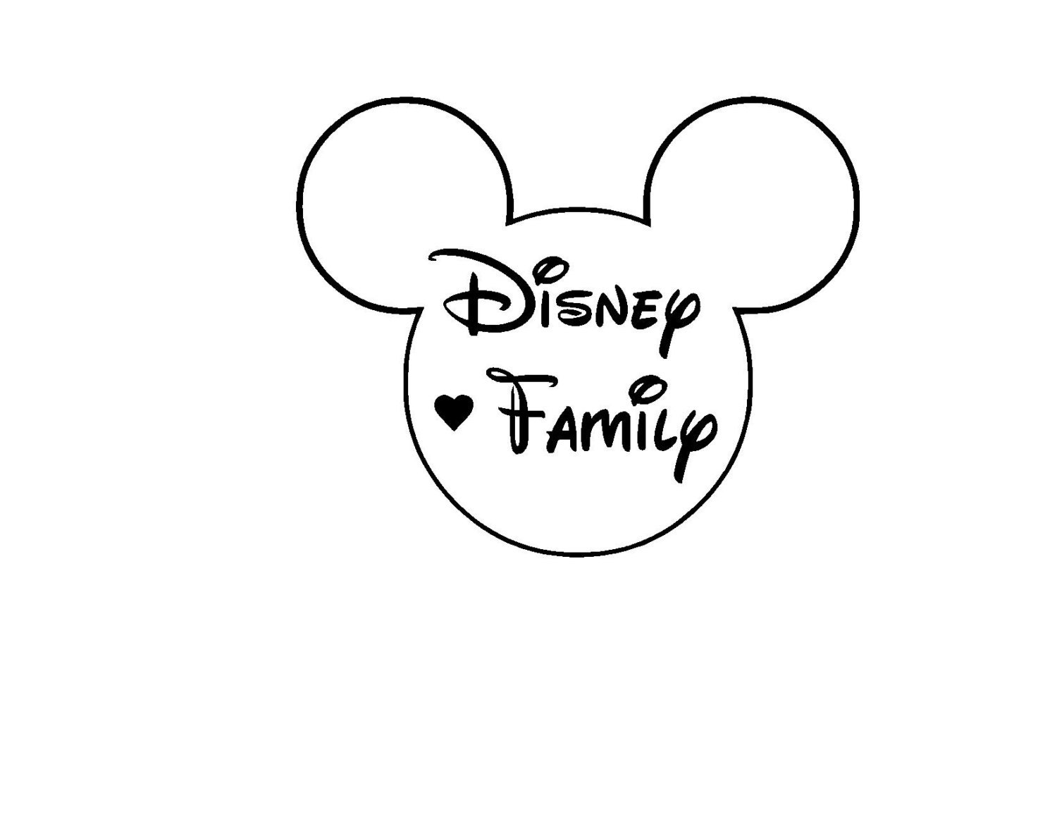 Disney Family Vinyl Car Decal Etsy