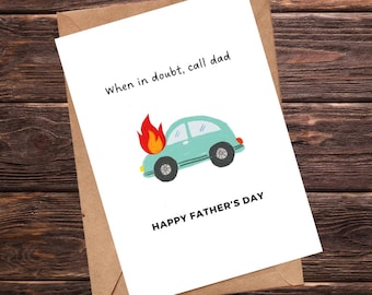 Funny Father's Day Greeting Card | Cards for Dad | Cards for Grandpa | Humour Card | Handmade Card | Blank Card