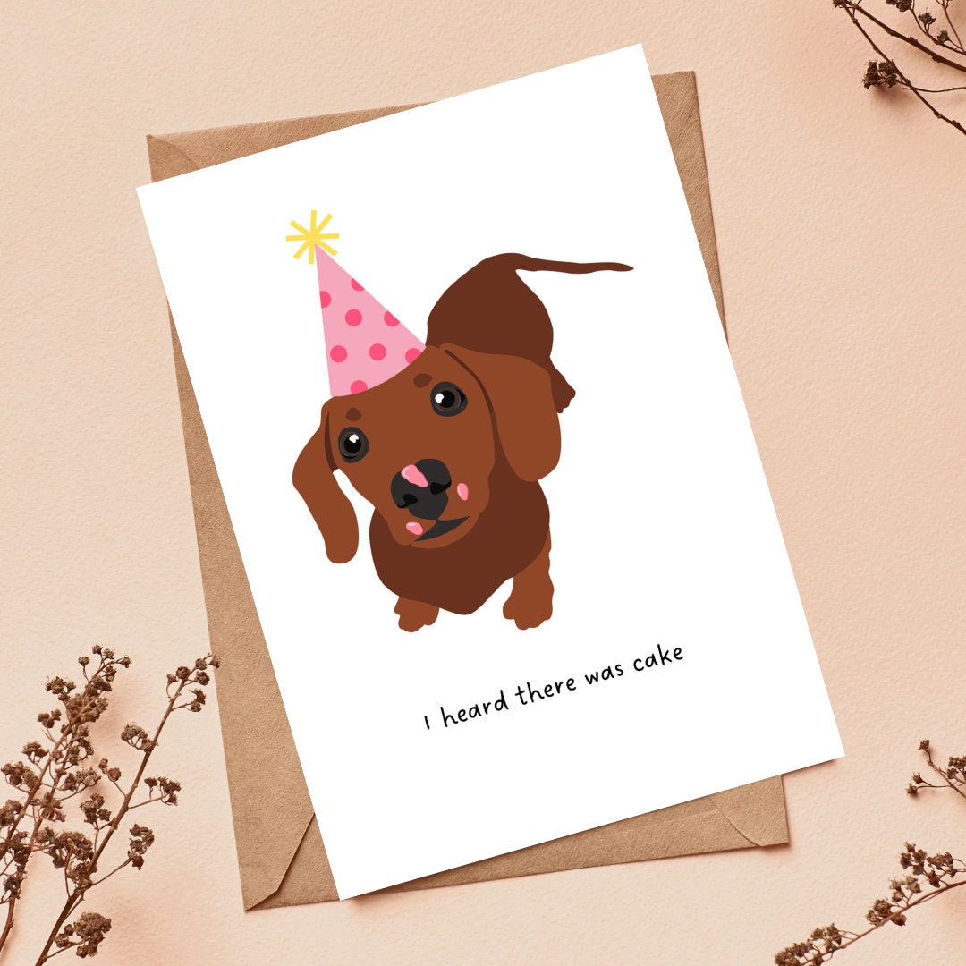 Custom Funny Cute Dog Birthday Card | Dog Lover Card | Card for Dog Mum ...
