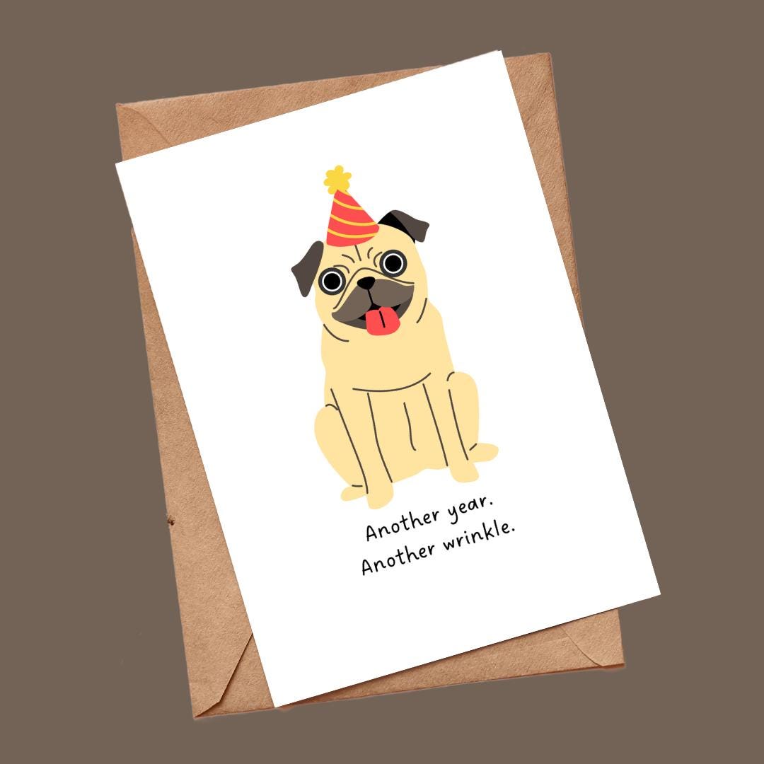 Custom Funny Cute Dog Birthday Card | Dog Lover Card | Card for Dog Mum ...