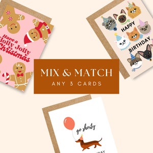 Lot de cartes à agencer et à agencer - Cartes d'anniversaire, de la Saint-Valentin, pour la Fête des Mères et des Pères, Remerciements | Jeu de 3 médiators personnalisés | Lot de remise en gros
