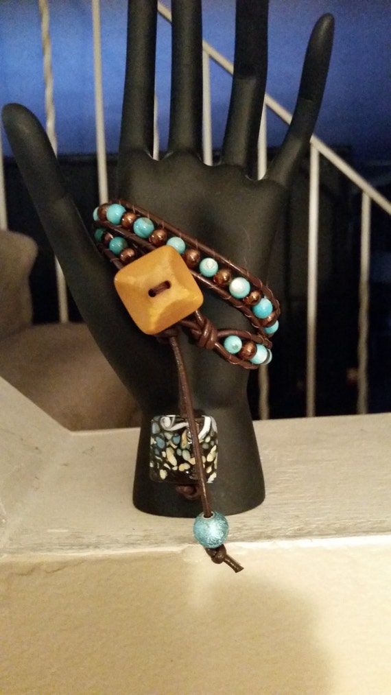Leather Wrap Bracelet Etsy