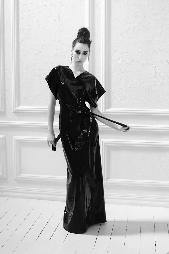 LATEX LONG KIMONO oversize ( 100% natural  rubber )