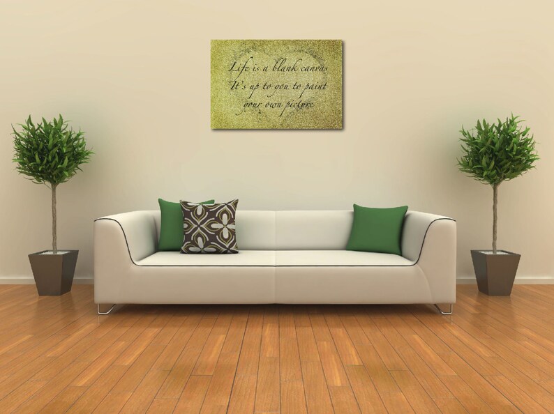 Life is a Blank Canvas Quote inside a Love Heart Canvas Etsy
