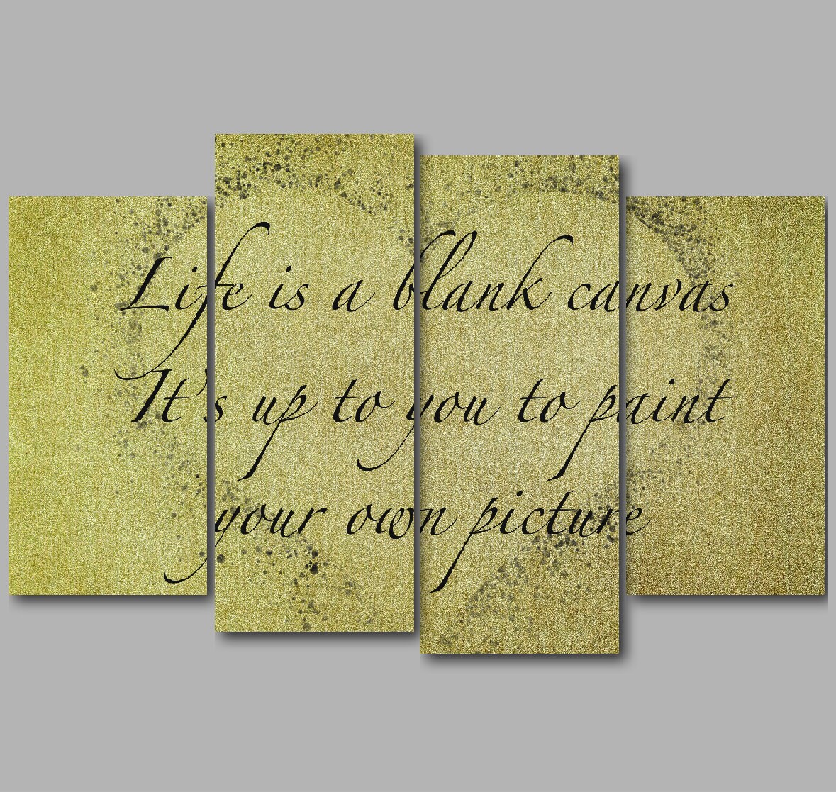 Life is a Blank Canvas Quote inside a Sandy Heart 4 Panel Etsy