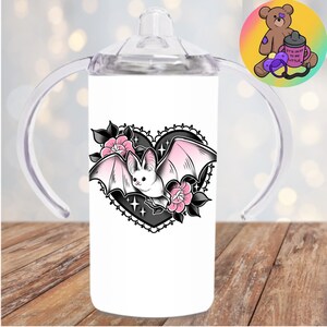 Pink Batty Sippy Cup