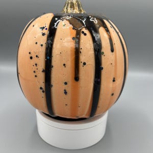 Handmade Resin Pumpkins: Fall Decor, 6.5&quot; Tall