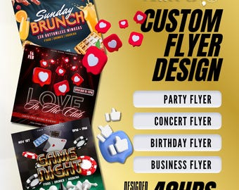 Custom Flyer Design | Editable Canva Templates for Events, Business, Social Media, Parties, Marketing & Promotions | Personalized Flyers