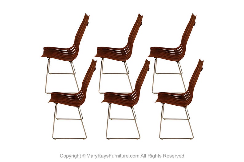 Norwegian Modern Hans Brattrud Scandia Rosewood Dining Chairs image 2