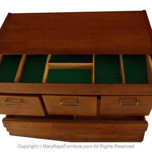 Mid Century American of Martinsville High Boy Walnut Dresser Chest image 2