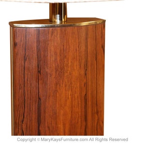 Large Laurel Rosewood Solid Brass Table Lamp image 4