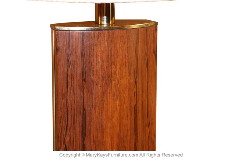 Large Laurel Rosewood Solid Brass Table Lamp image 4