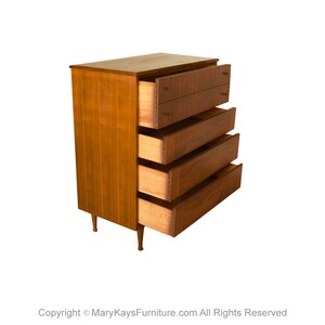 Mid-Century Modern Tall Walnut Dresser image 3