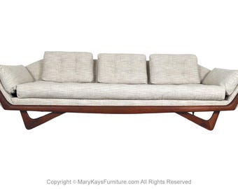 Mid-Century Modern Sofa Adrian Pearsall Style Gondola Sofa