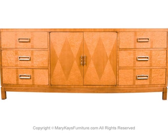 Mid Century Dresser Credenza Diamond Front