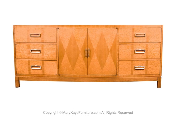 Mid Century Dresser Credenza Diamond Front Etsy