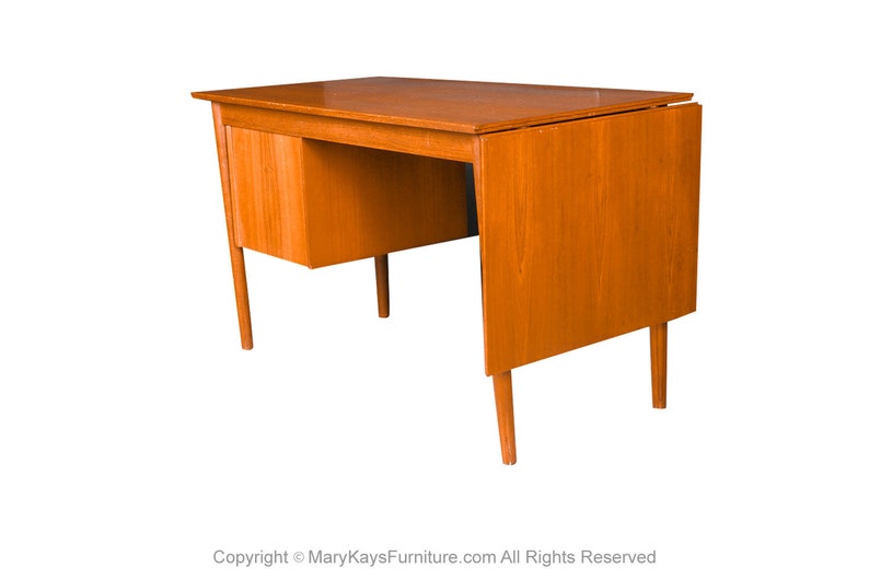 Mid Century Danish Drop Leaf Expanding Desk Arne Vodder image 8