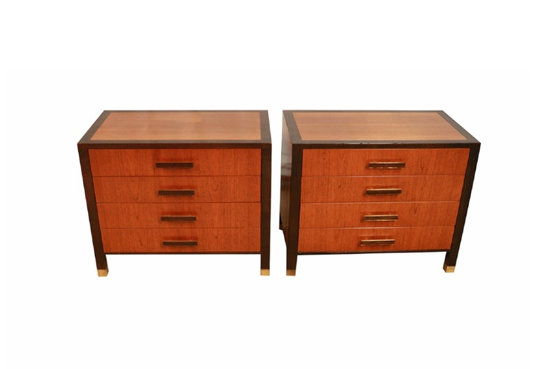 Pair Mid Century Harvey Probber Nightstands End Tables image 1