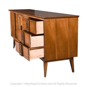 Cómoda Credenza de mediados de siglo Bassett Mayan imagen 6