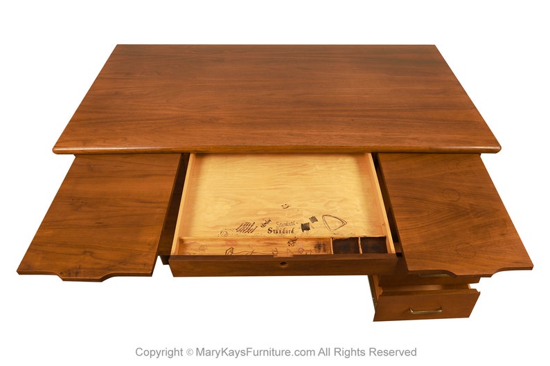 Mid-Century Walnut Large Executive Desk image 6