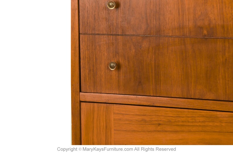 Mid-Century Modern Tall Walnut Dresser image 2