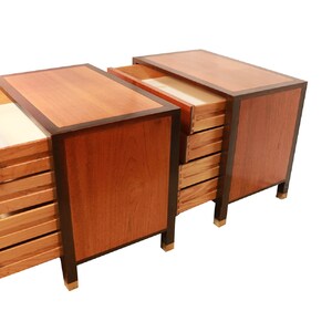 Pair Mid Century Harvey Probber Nightstands End Tables image 6