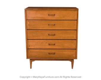 Mid-Century Lane Acclaim Dovetail Walnut Tall Dresser