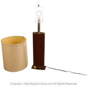 Large Laurel Rosewood Solid Brass Table Lamp image 6