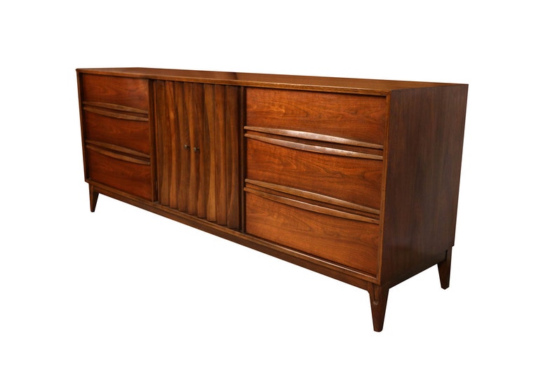 Mid Century Thomasville Dresser Credenza Louvered Front Etsy