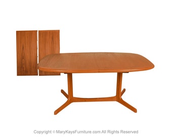 Danish Mid-Century Teak Expandable Dining Table