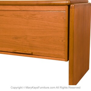 Mid-Century Teak File Cabinet Credenza Tambour Doors image 5