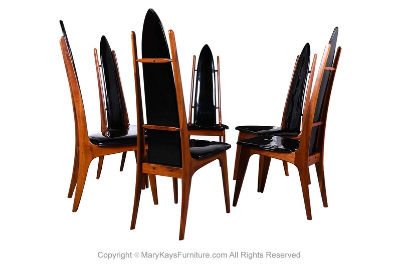 Mid Century Highback Dining Chairs Attributed to Adrian Pearsall image 10