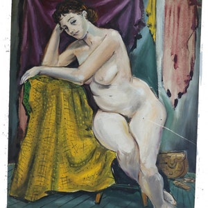 Alvin M. Cohen Oil on Panel The Model image 1