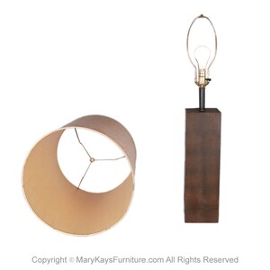Mid Century Modern Large Block Table Lamp Milo Baughman Style image 5