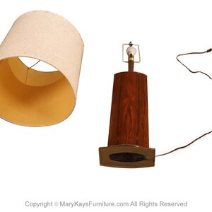 Large Laurel Rosewood Solid Brass Table Lamp image 7