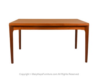 Danish Modern Teak Extendable Dining Table Vejle Stole Møbelfabrik