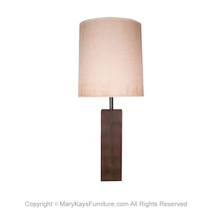 Mid Century Modern Large Block Table Lamp Milo Baughman Style image 1