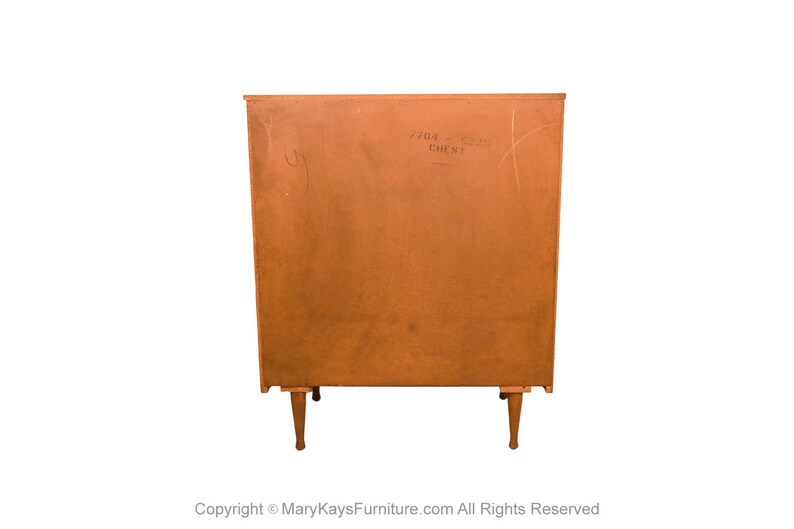 Mid-Century Modern Tall Walnut Dresser image 9