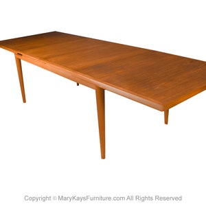 Large Dining Table Mid Century Teak Danish Expandable image 3