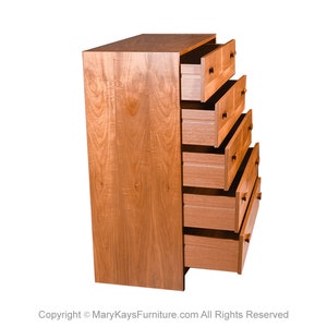 Teak Mid Century Modern Tall Dresser image 5
