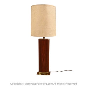 Large Laurel Rosewood Solid Brass Table Lamp image 1